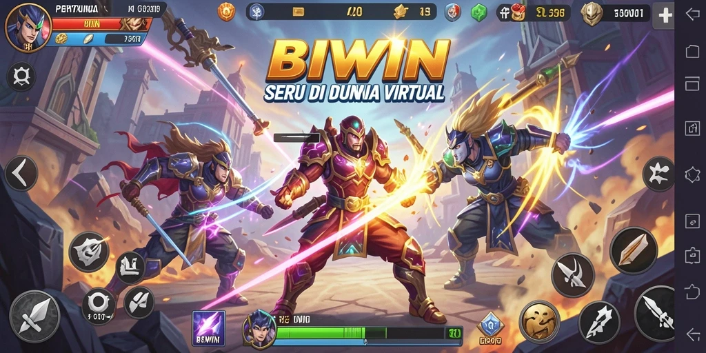 Tampilan seru dari gameplay pertarungan di BIWIN.