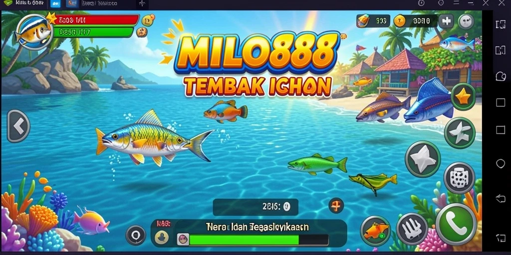Tampilan seru dari gameplay Tembak Ikan di MILO88.