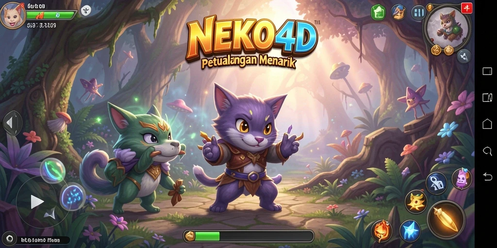 Screenshot gameplay <strong>NEKO4D</strong> menampilkan aksi seru di dunia petualangan.
