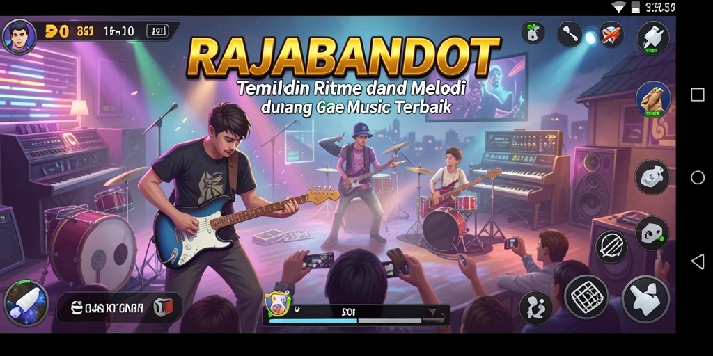 Tampilan gameplay RAJABANDOT yang penuh warna dan interaktif.