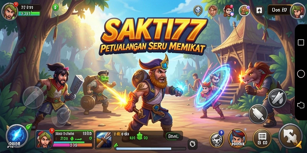 Tangkapan layar utama SAKTI77 menunjukkan aksi dinamis dalam gameplay Adventure.
